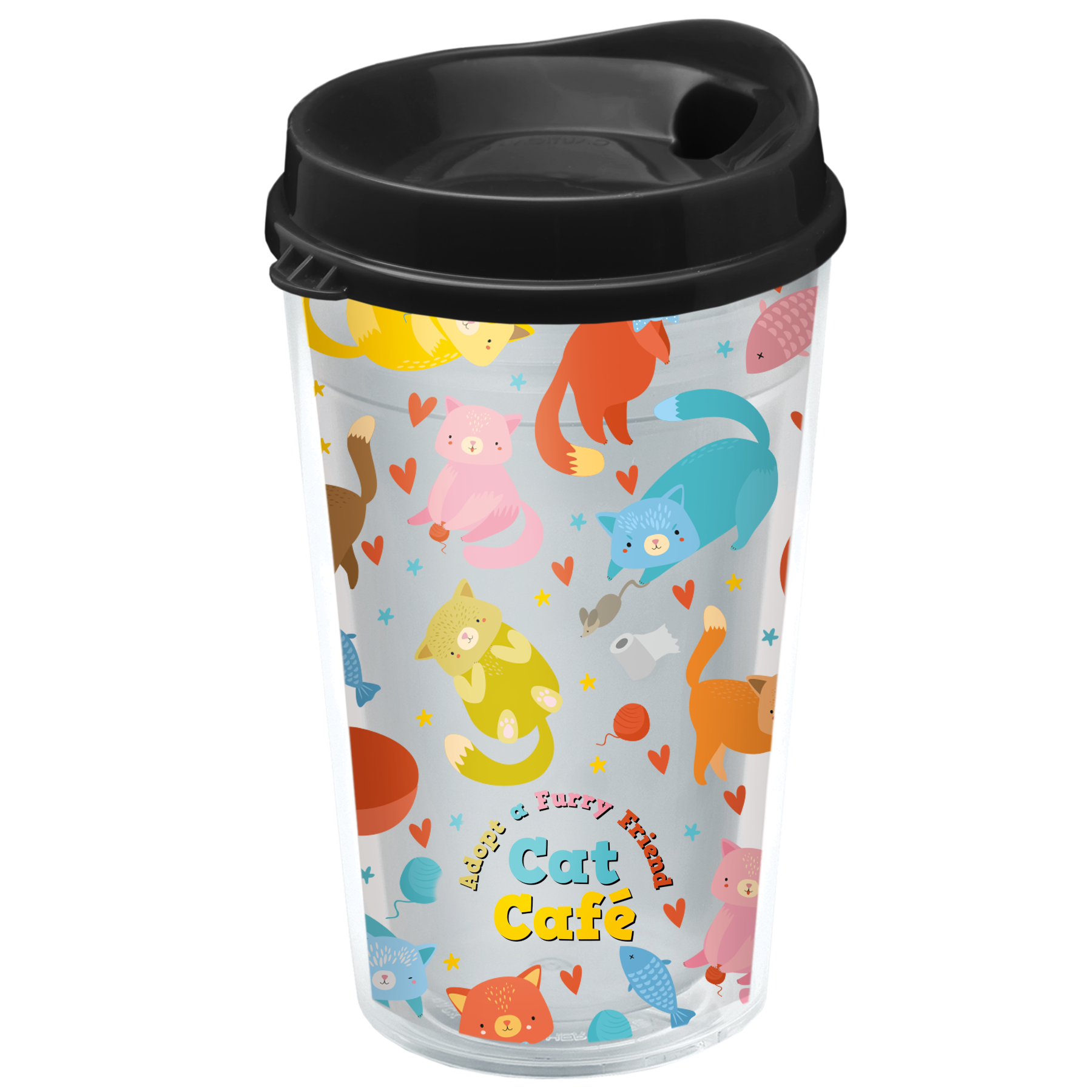 Transparent Tumbler with Sip Lid and Full-Color Insert - 16 oz.